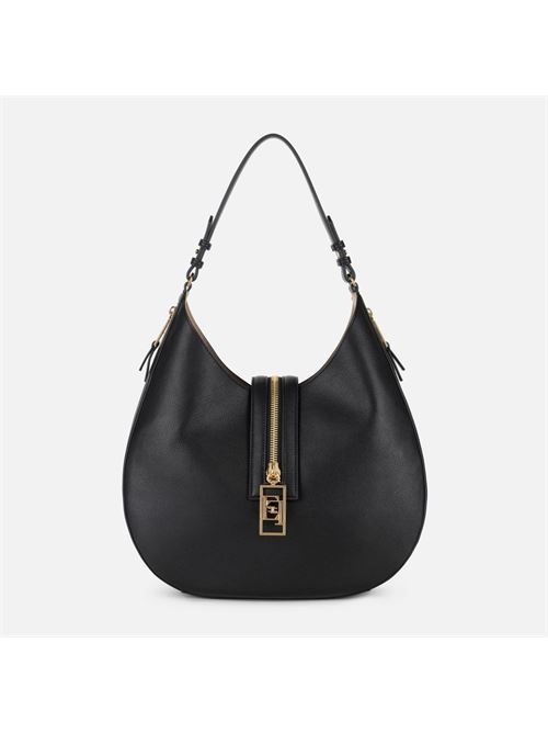 Borsa hobo grande in materiale effetto pelle con zip ELISABETTA FRANCHI | BS75A47E247E2110